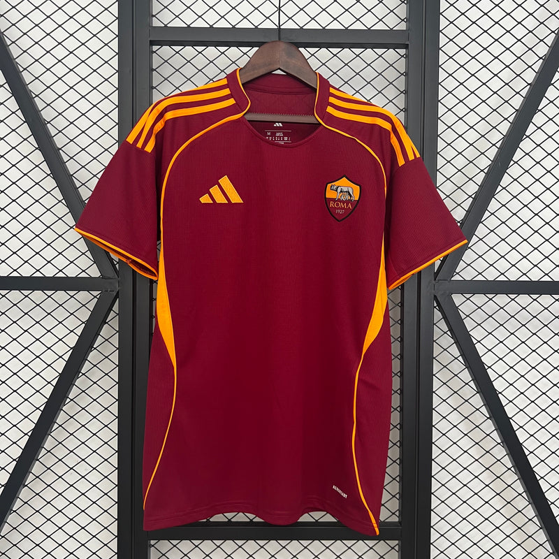 Camisola Roma I 25/26 – Equipamento Principal Masculino Vermelho e Amarelo
