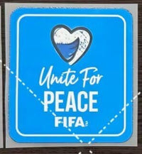 PATCH / BADGE - UNITE FOR PEACE - AZUL CLARO - MUNDIAL 2026 - COPA DO MUNDO 2026 - WORLD CUP 2026