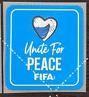 PATCH / BADGE - UNITE FOR PEACE - AZUL CLARO - MUNDIAL 2026 - COPA DO MUNDO 2026 - WORLD CUP 2026