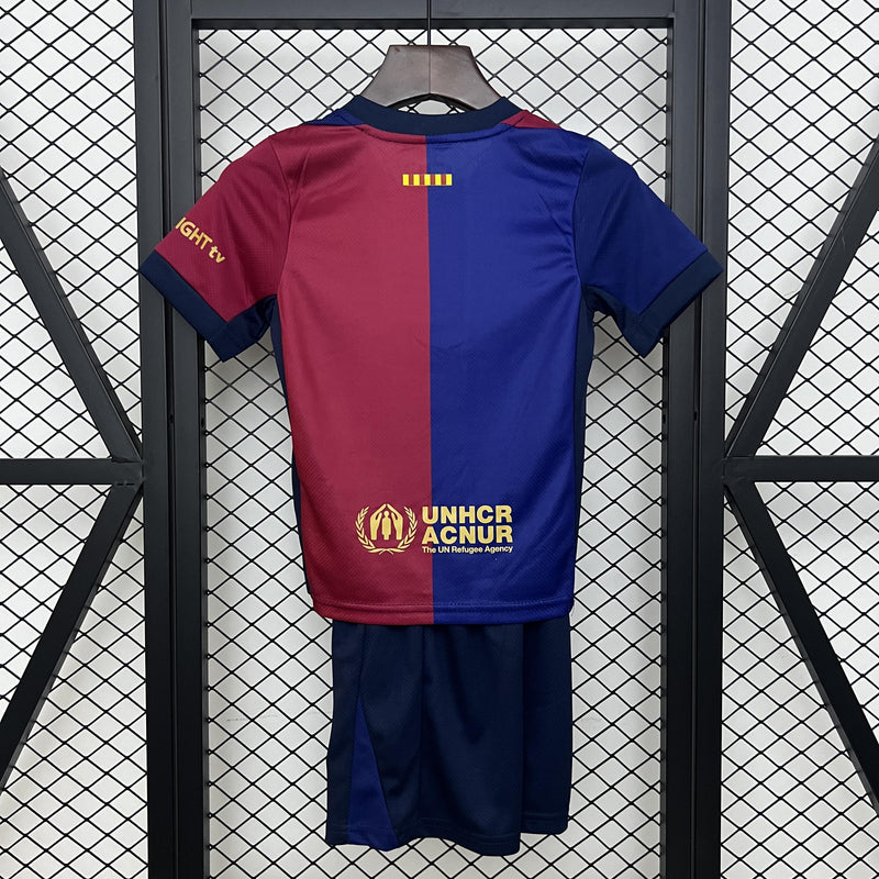 Conjunto Infantil Barcelona x Travis Scott 25/26 – Edição Especial