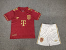 Camisola Bayern Munich 125 Anos 25/26 – Conjunto Infantil
