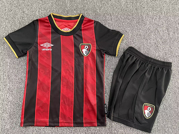 CAMISOLA BOURNEMOUTH I 2526 CONJUNTO INFANTIL  KIT OFICIAL UMBRO
