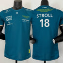 CAMISOLA F1 Aston Martin 2023 - # STROLL - #18 Green t shirt