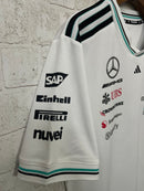 CAMISOLA F1 MERCEDES x ADIDAS 2025 - BRANCO