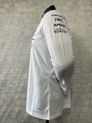 CAMISOLA F1 MERCEDES x ADIDAS 2025 MANGAS LONGAS – BRANCO
