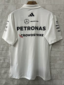 CAMISOLA F1 MERCEDES x ADIDAS 2025 POLO – BRANCO