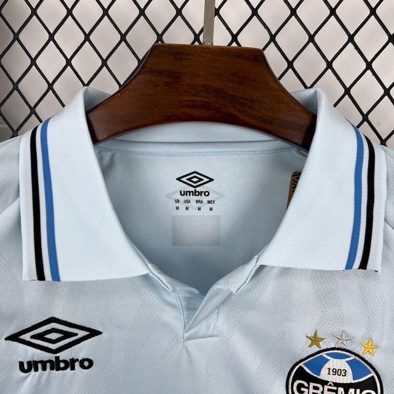 CAMISOLA GRÊMIO II 2526 HOMEM  MODELO RESERVA UMBRO AZUL CELESTE