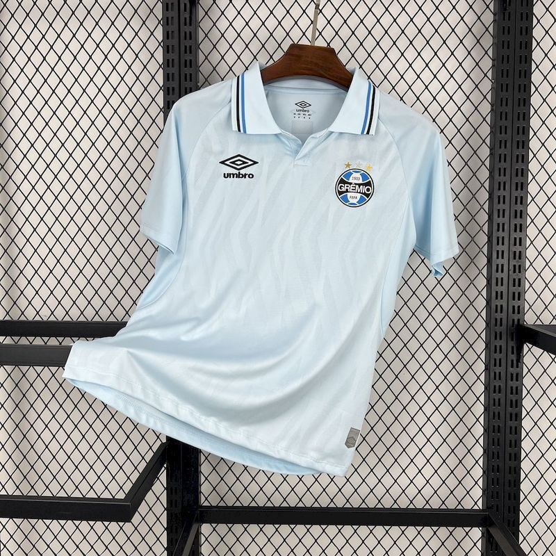 CAMISOLA GRÊMIO II 2526 HOMEM  MODELO RESERVA UMBRO AZUL CELESTE
