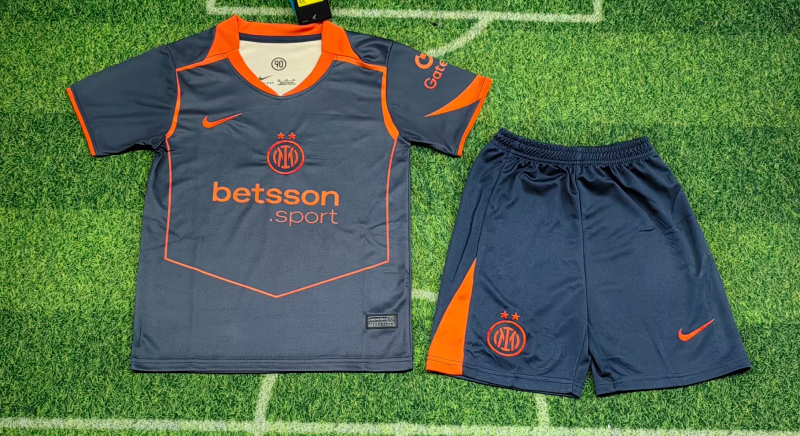 CAMISOLA INTER DE MILÃO III 2526 CONJUNTO INFANTIL