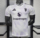 Camisola Manchester United II 25/26 Homem – Versão Jogador Branca Roxo