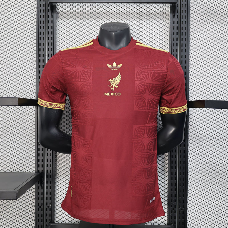 CAMISOLA MEXICO I GOLD 25/26 (VERSÃO JOGADOR) - Vermelho