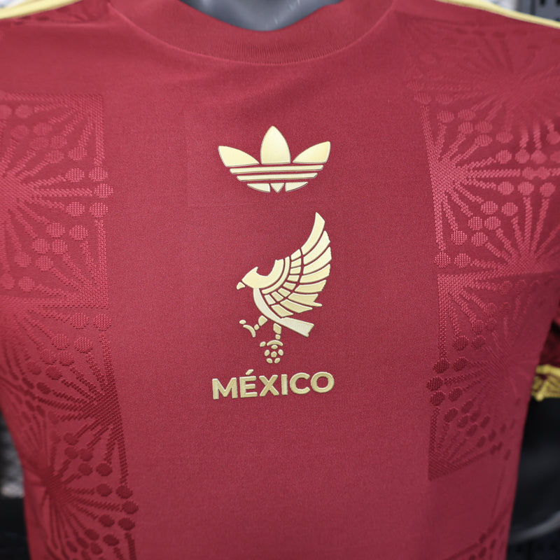 CAMISOLA MEXICO I GOLD 25/26 (VERSÃO JOGADOR) - Vermelho