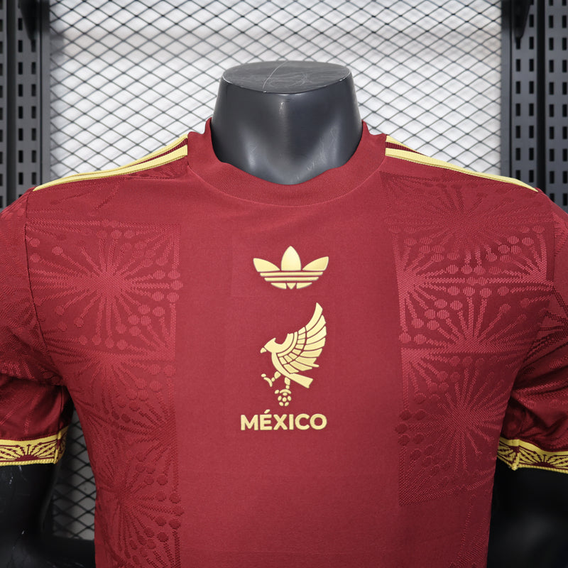 CAMISOLA MEXICO I GOLD 25/26 (VERSÃO JOGADOR) - Vermelho