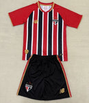 CAMISOLA SÃO PAULO II 2526 CONJUNTO INFANTIL  UNIFORME RESERVA TRICOLOR 2025
