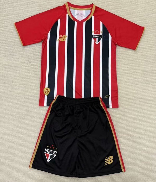 CAMISOLA SÃO PAULO II 2526 CONJUNTO INFANTIL  UNIFORME RESERVA TRICOLOR 2025