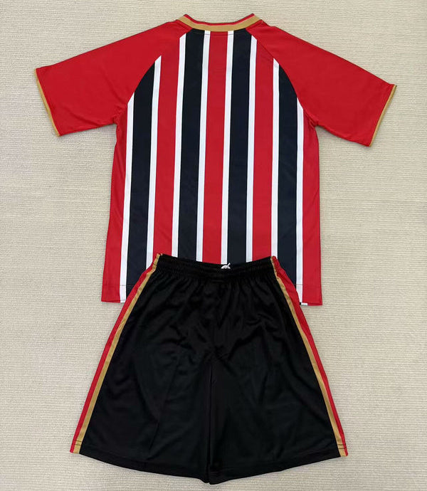 CAMISOLA SÃO PAULO II 2526 CONJUNTO INFANTIL  UNIFORME RESERVA TRICOLOR 2025