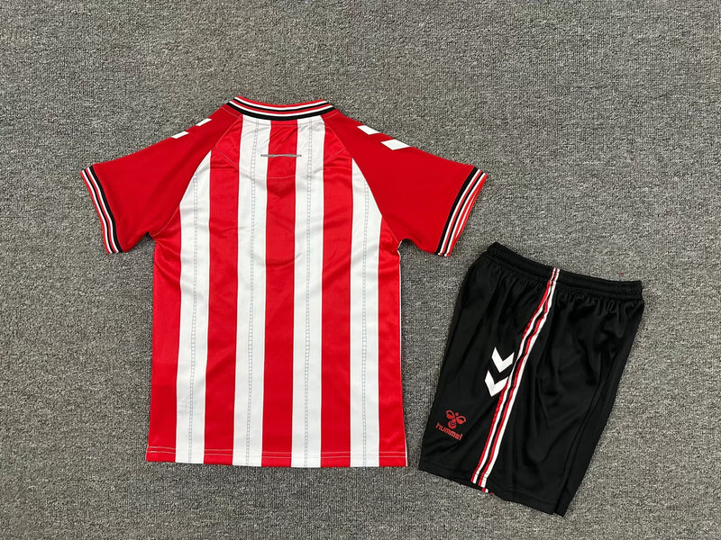 CAMISOLA SUNDERLAND I 2526 CONJUNTO INFANTIL  KIT TITULAR VERMELHO E BRANCO