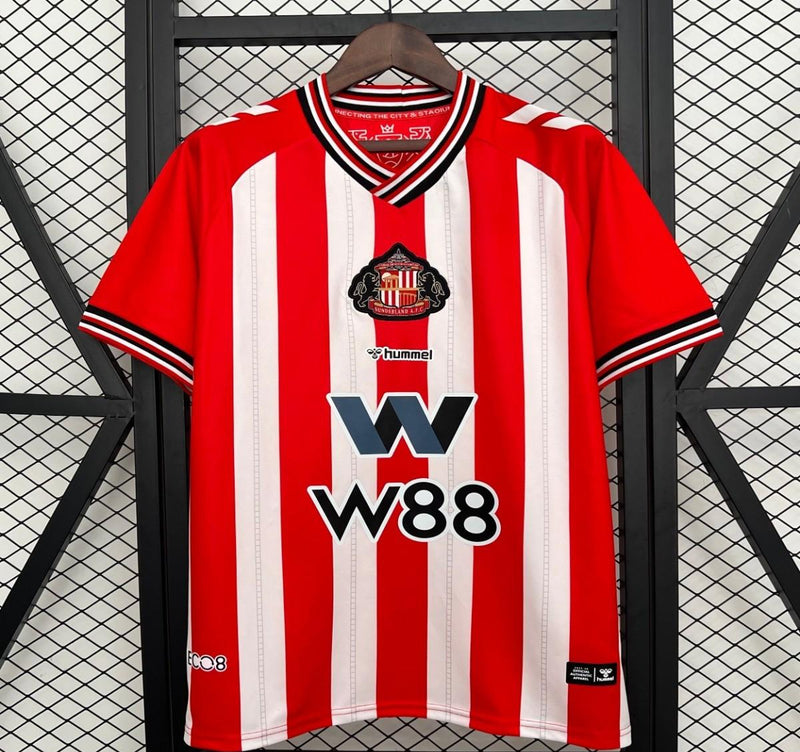 CAMISOLA SUNDERLAND I 25/26 MASCULINA – HUMMEL W88 VERMELHA E BRANCA