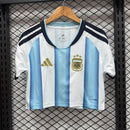 CAMISOLA ARGENTINA I 26/27 COPA DO MUNDO 2026 - TOP CROPPED MULHER