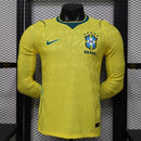 CAMISOLA BRASIL PRINCIPAL 26/27 COPA DO MUNDO 2026 - HOMEM (JOGADOR) MANGA LONGA