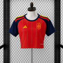 CAMISOLA ESPANHA I 26/27 - COPA DO MUNDO 2026 - TOP CROPPED MULHER