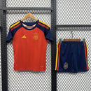 CAMISOLA ESPANHA PRINCIPAL 26/27 DUAS ESTRELAS - COPA DO MUNDO 2026 - CONJUNTO INFANTIL