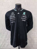 CAMISOLA F1 MERCEDES 2026 - T-SHIRT - PRETO MANGA LONGA