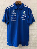 CAMISOLA F1 MERCEDES x ADIDAS 2026 - POLO - AZUL