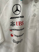 CAMISOLA F1 MERCEDES x ADIDAS 2026 POLO - BRANCA