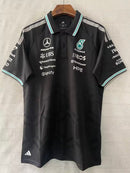 CAMISOLA F1 MERCEDES x ADIDAS 2026 POLO - PRETO