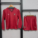 CAMISOLA PORTUGAL I 26/27 COPA DO MUNDO 2026 CONJUNTO INFANTIL (MANGA LONGA)