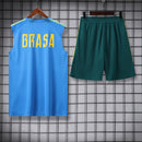 BRASIL CONJUNTO TREINO COPA DO MUNDO 2026 SEM MANGAS AZUL - HOMEM