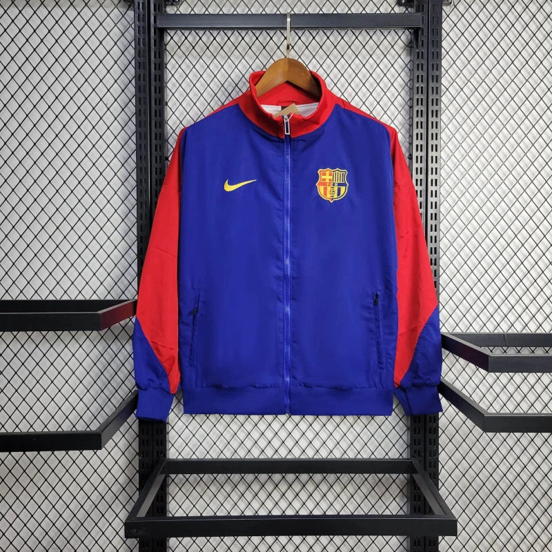 CORTA VENTO BARCELONA 2425 AZUL E VERMELHO  EDIÇÃO MASCULINA NIKE