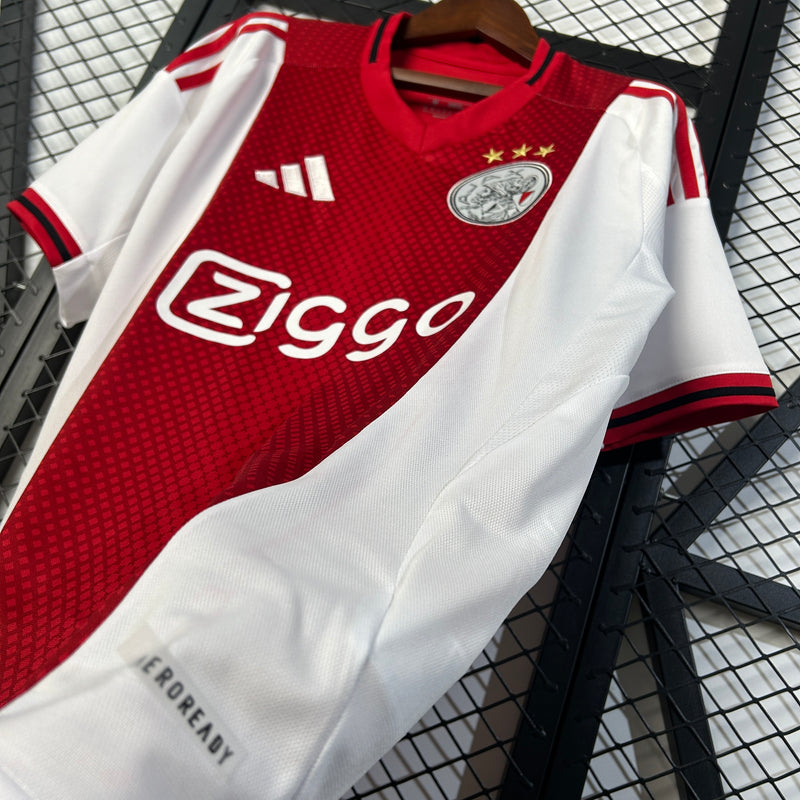 Camisola Ajax I 25/26 – Equipamento Principal Masculino Vermelho e Branco