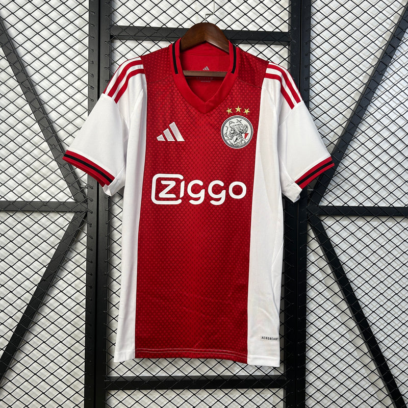 Camisola Ajax I 25/26 – Equipamento Principal Masculino Vermelho e Branco