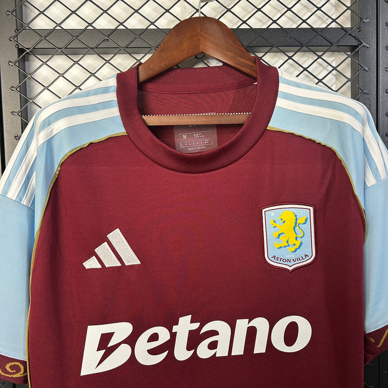 Camisola Aston Villa I 25/26 – Equipamento Principal Masculino 