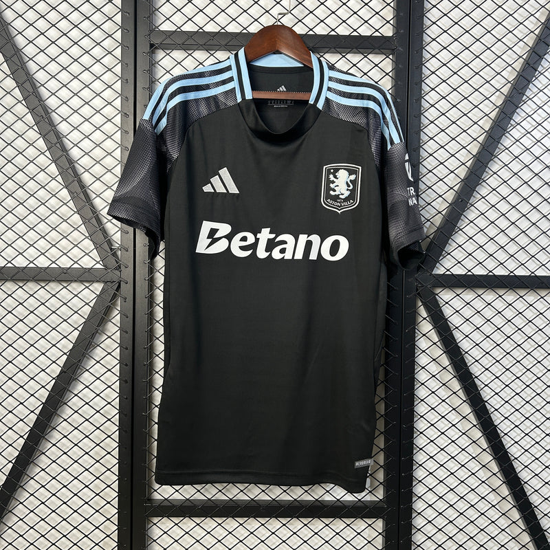 Camisola Aston Villa II 25/26 – Equipamento Secundário Masculino Preto