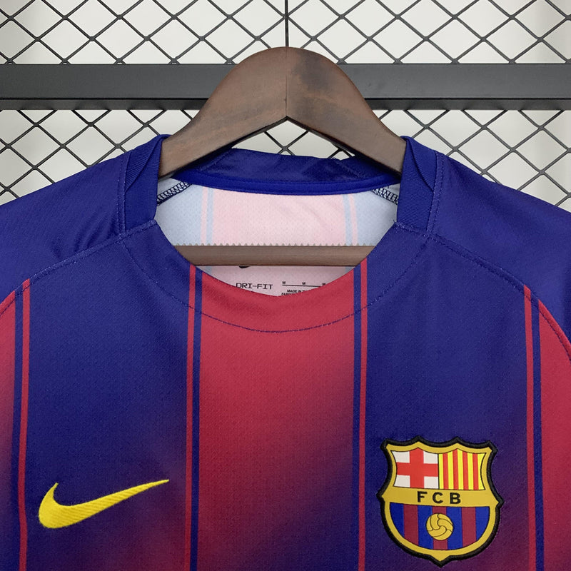 Camisola Barcelona I 25/26 Homem – Modelo Principal Azul e Grená