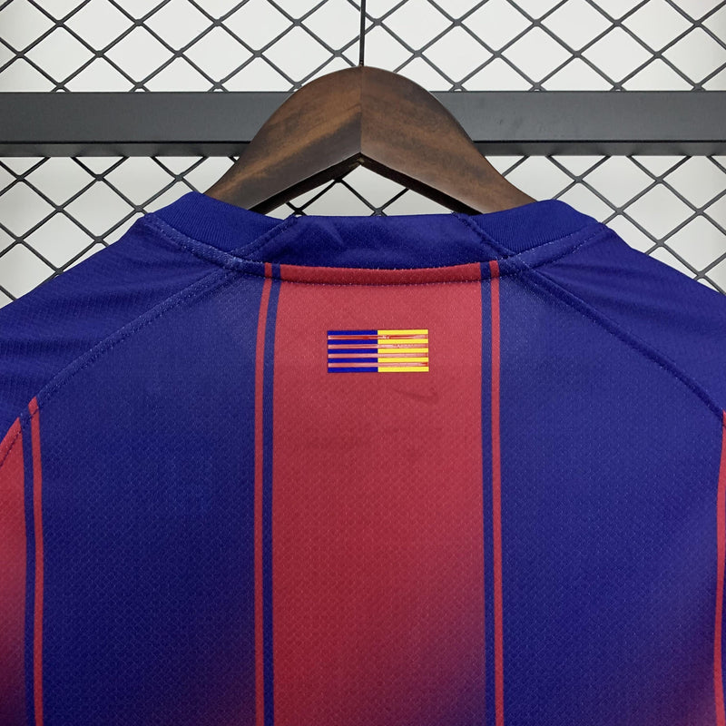 Camisola Barcelona I 25/26 Homem – Modelo Principal Azul e Grená