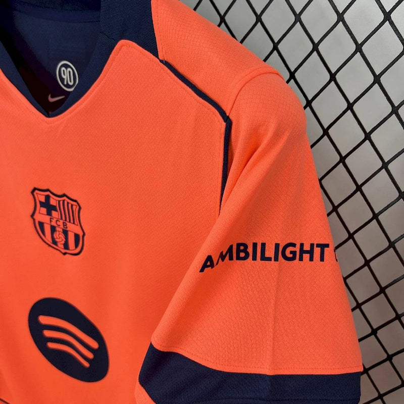Camisola Barcelona III 25/26 Total 90 – Terceiro Equipamento Masculino Laranja