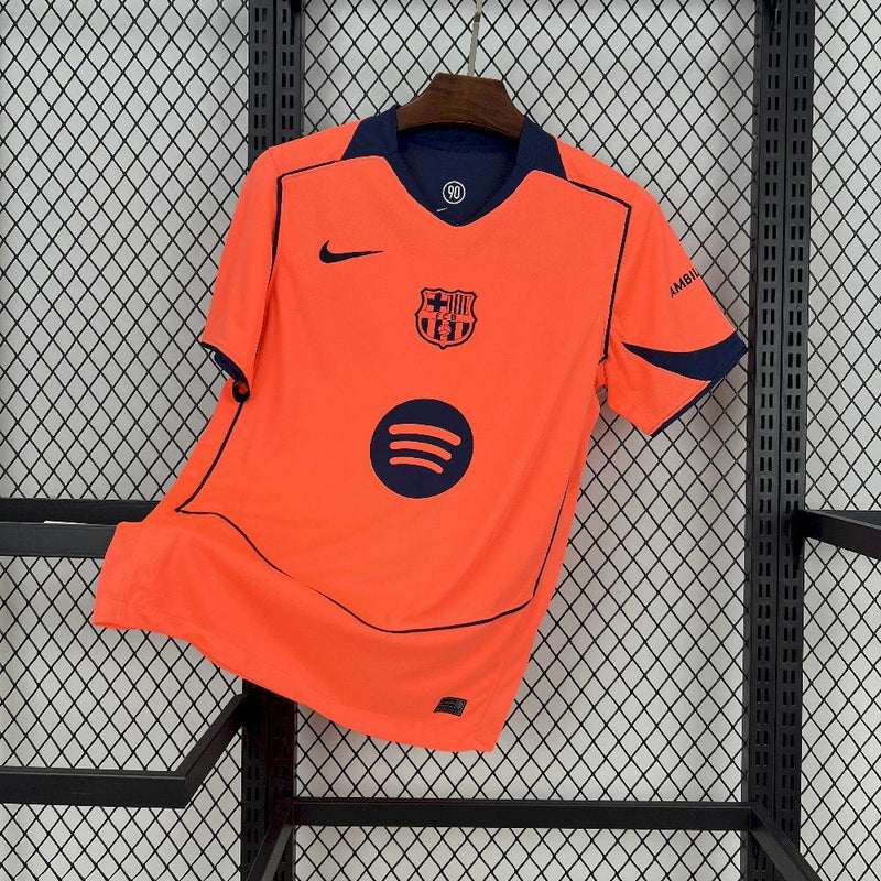 Camisola Barcelona III 25/26 Total 90 – Terceiro Equipamento Masculino Laranja