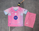 Camisola Barcelona Rosa 25/26 Infantil – Edição Especial Conjunto