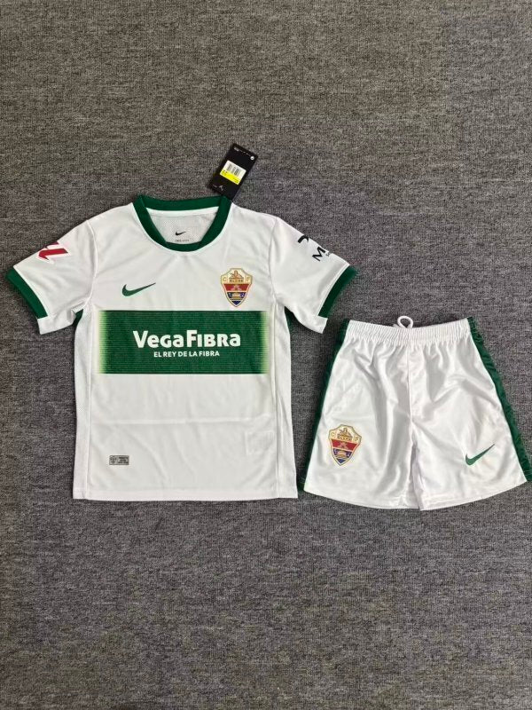 Camisola Elche CF Principal 2526 – Conjunto Infantil  Identidade Ilicitana