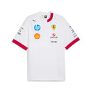 Camisola F1 Ferrari 2025 Branca – T-Shirt com Patrocinadores