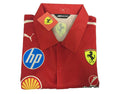 Camisola F1 Ferrari 2025 com Botões – Camisa Vermelha Racing - FORNECEDOR