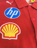 Camisola F1 Ferrari 2025 com Botões – Camisa Vermelha Racing - FORNECEDOR
