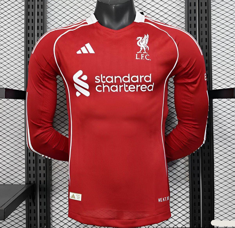 Camisola Liverpool I 25/26 Jogador – Manga Longa  Equipamento Principal Masculino