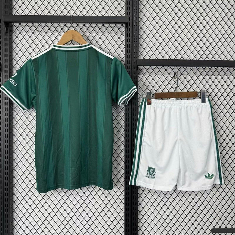 Camisola Liverpool III 25/26 Infantil – Conjunto Verde e Branco