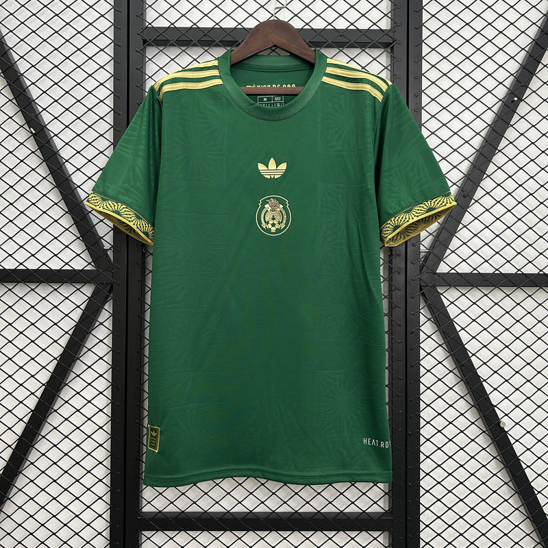 Camisola México Gold 25/26 – Edição Especial Verde com Detalhes Dourados