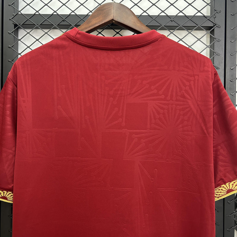 Camisola México Gold 25/26 – Edição Especial Vermelha com Detalhes Dourados